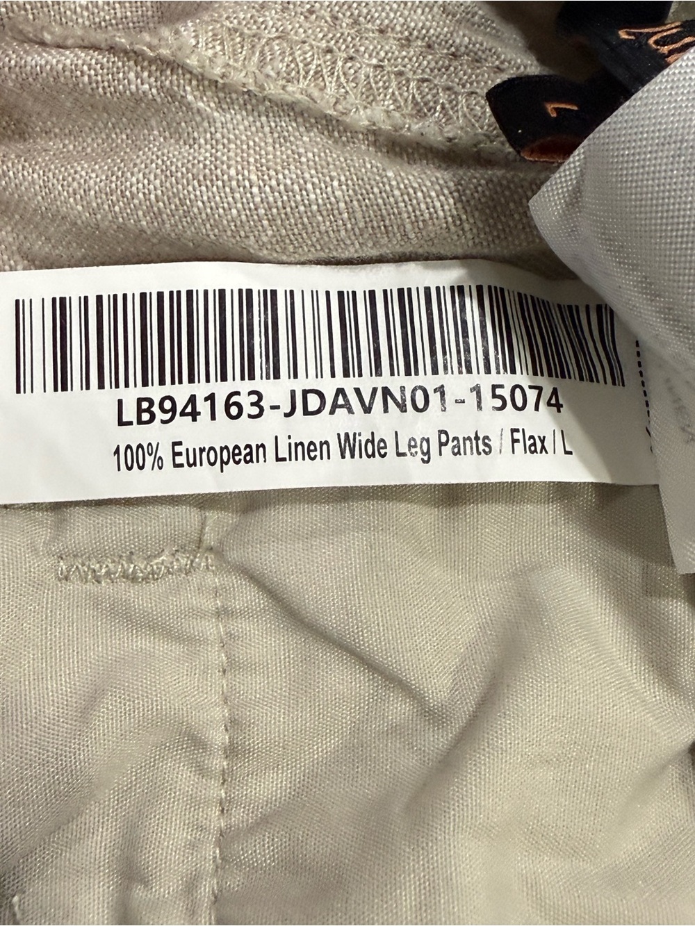 Quince Wide Leg Pants Womens Large Beige 100% European Linen Relaxed Resortwear - Picture 9 of 9